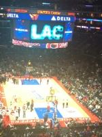 View of a Clippers game from a suite